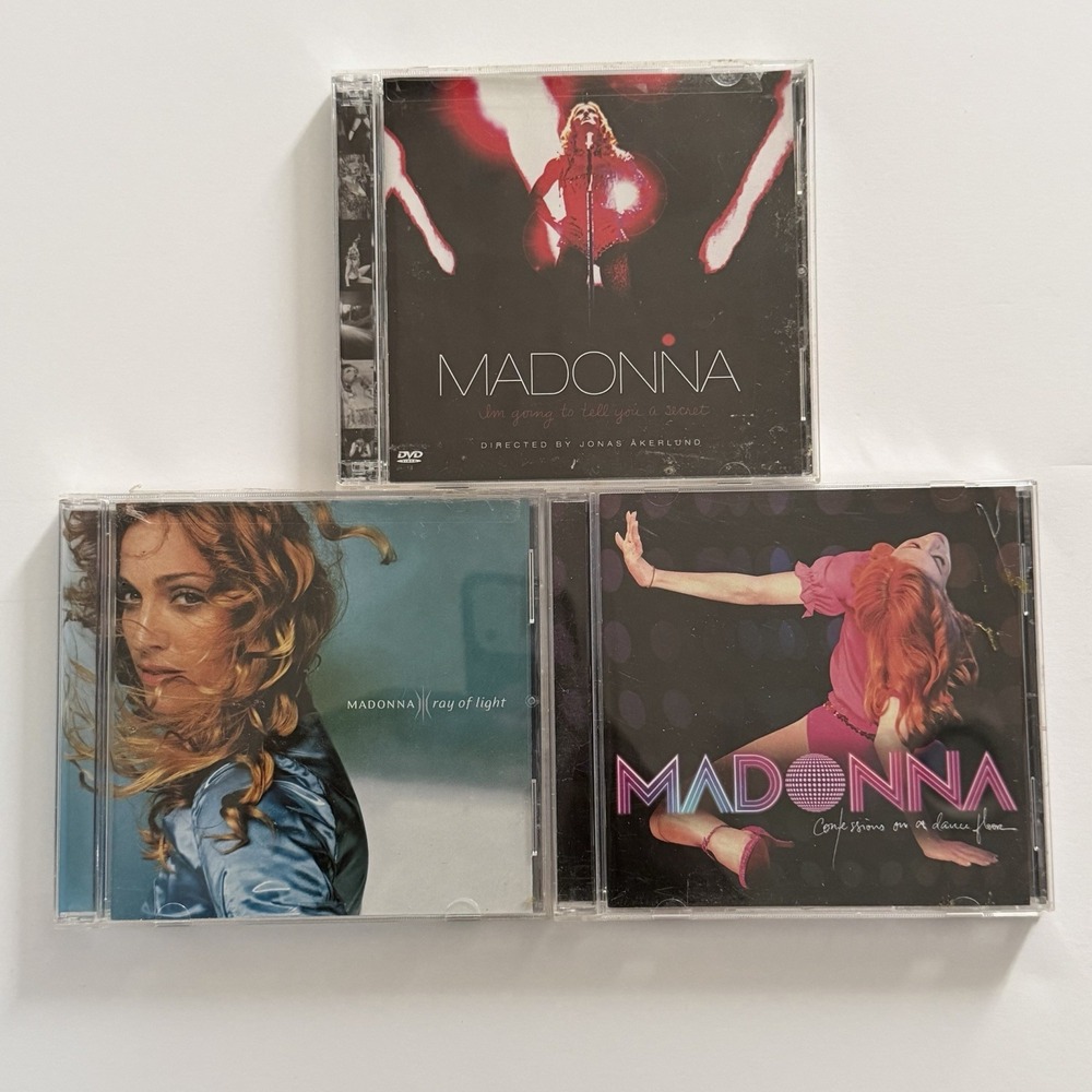 Madonna 3 Album Lot Ray of Light Confessions Dance Floor Secret CD DVD 1998-06